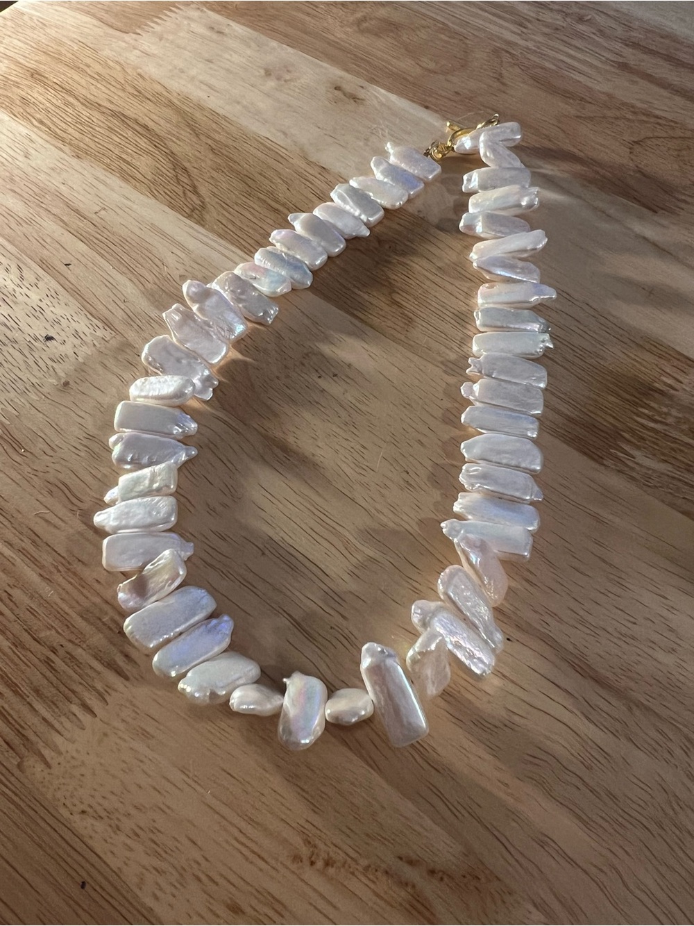 Classic Real Pearl Necklace - White -choker